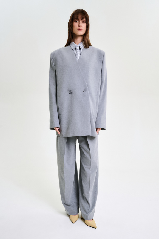 Пиджак без лацканов GREY